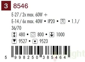 Candelabru 6 brate diametru 80cm Marlene 8546 RX
