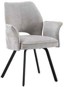 MAZZONI EXPORT TULIP Bej Închis (material textil UF980-03) - SCAUN MODERN TAPIȚAT CU COTIERE PENTRU SUFRAGERIE/LIVING/BIROU LOFT