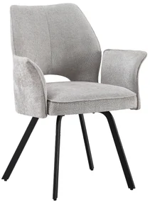 MAZZONI EXPORT TULIP Bej Închis (material textil UF980-03) - SCAUN MODERN TAPIȚAT CU COTIERE PENTRU SUFRAGERIE/LIVING/BIROU LOFT