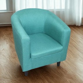Fotoliu Marshall, 69x78x82 cm, material textil, verde, lemn