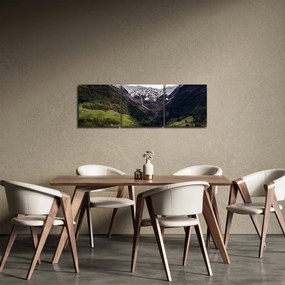 Tablou - Valea la poalele munților (cu ceas) (90x30 cm)