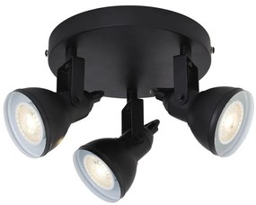 Plafoniera stil industrial cu 3 spoturi orientabile Focus 1543BK SRT