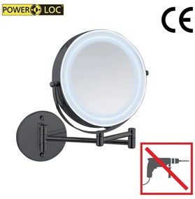 Oglindă cosmetică (mărire 5x) cu led/de mărire ø 25,5 cm Lumi – Wenko