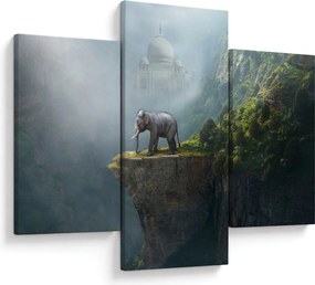 Tablou - Elefant în vârful Taj Mahalului (90x60 cm)