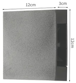 Brilagi - Aplica LED de exterior QUADRAY, 4W, 230V, antracit, IP65