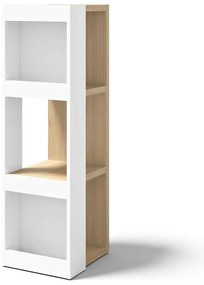 Bibliotecă albă/cu aspect de lemn de stejar 40x114 cm Ella - TemaHome