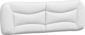 vidaXL Pernă pentru tăblie pat, Hvar, alb, 152 cm, piele artificială
