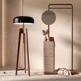 Lampa de podea cu trepied din lemn design modern LUX Walnut