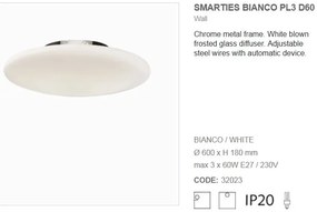 Plafonier diam.60cm SMARTIES BIANCO PL3 D60 032023