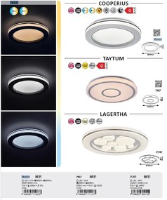 Plafoniera LED cu telecomanda, Cooperius D 48cm