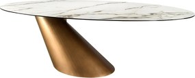 Masa ovala design LUX Marble 110x240cm