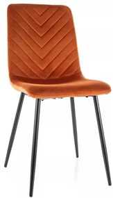 Scaun de bucătărie Freville Velvet, portocaliu