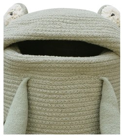 Coș de jucării pentru copii verde deschis din material textil ø 23x35 cm Fred the Frog – Lorena Canals