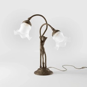 Lampa de masa figura feminina din alama Donne