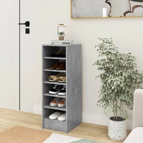 vidaXL Pantofar, gri beton, 31,5x35x90 cm, PAL
