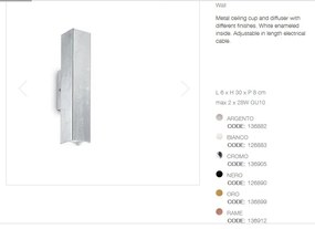 Aplica moderna cu lumina ambientala, UP/DOWN SKY AP2 BIANCO 126883