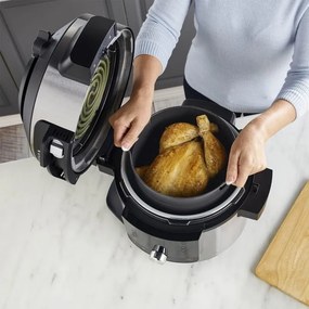Resigilat: Multicooker Ninja Foodi MAX OL650EU, 1460W, 7,5 l, 12in1, SmartLid, Strat antiaderent, Multifunctional, Inox/negru