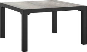 vidaXL Măsuță de cafea de grădină, gri, 55x55x31 cm, DPC și oțel