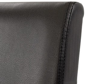 Scaun de sufragerie Kelly din piele neagră