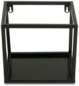 Poliță de perete neagră 20x20 cm