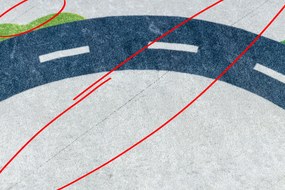 BAMBINO 2223 covor lavabil Străzi, mașini pentru copii anti-alunecare cremă - SECUNDAR-COTATI PRODUSUL