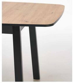 Masă de bucătărie Hank, stejar artisan / negru