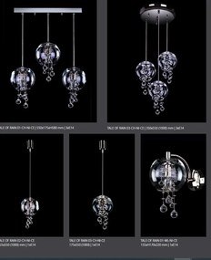 Lustra deosebita design LUX cu 3 pendule TALE OF RAIN 03-CH