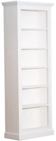 Biblioteca, alba, din lemn masiv, L78 cm, aspect vintage, Classic