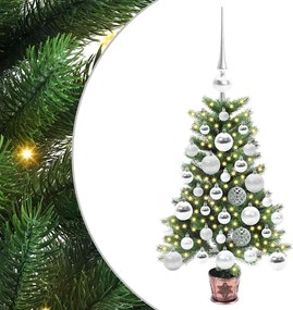 vidaXL Brad de Crăciun cu 150 LED cu suport Verde 65 cm PE