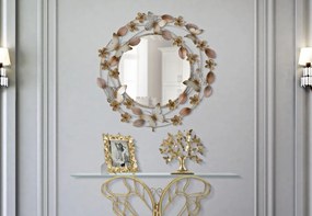 Oglinda decorativa multicolora din metal, ∅ 82 cm, Nature Mauro Ferretti