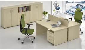 Set mobilier birou Visio 6, paltin