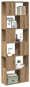 vidaXL Bibliotecă/Separator de cameră, Stejar artizanal, 60x24x186 cm