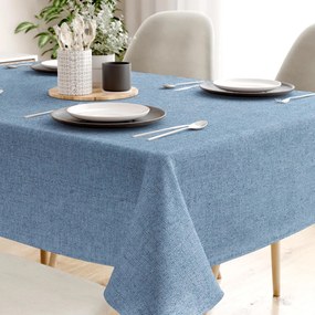 Goldea față de masă decorativă loneta - albastru natural 100 x 100 cm