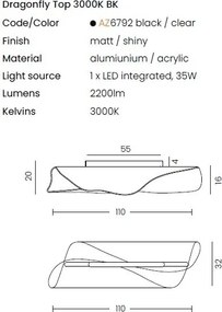Lustra LED aplicata design modern MANTA