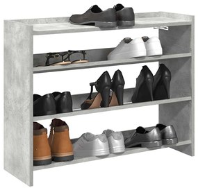 vidaXL Pantofar, gri beton, 80x25x62 cm, lemn prelucrat