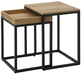 Masute de cafea TAYLOR decor stejar set 2 buc, 40x45cm