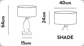 Veioza/Lampa de masa design lux elegant Belle alama/verde