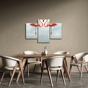 Tablou cu doi flamingo (90x60 cm)
