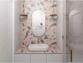 Oglinda reversibila ovala Dubiel Vitrum Joy Gold 50x100 cm