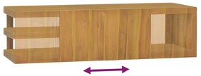 Dulap pentru baie de perete, 110x40x30 cm, lemn masiv de tec 110 x 40 x 30 cm, 1