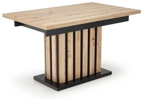 Masă de bucătărie Lamello 160 cm, stejar artisan / negru