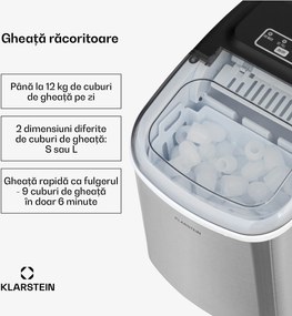 Klarstein Caldwell Ice Ball Maker 12 kg/24h Rezervor de apă: 1,3 l