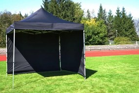 Cort grădină Foarfecă PROFI 3x3m negru+4 pereți laterali