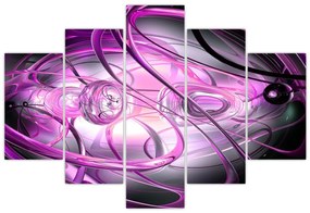 Tabloul cu abstracție frumoasă în violet (150x105 cm)