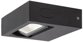 Aplica LED pentru iluminat exterior design modern IP65 Ganges negru mat