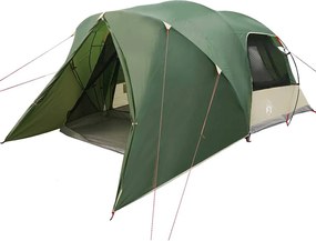 vidaXL Cort cu dome pentru 4 persoane Verde 455 x 252 x 178 cm