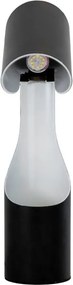 Lampa de masa din otel cu suport pentru creioane Black and White