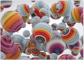 Tablou cu bile pictate (70x50 cm)