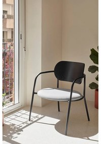 Fotoliu negru-gri în decor de frasin Eclipse - Teulat