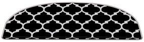 Covorașe pentru scări negre-albe 16 buc. 20x65 cm Madalyon – Vitaus